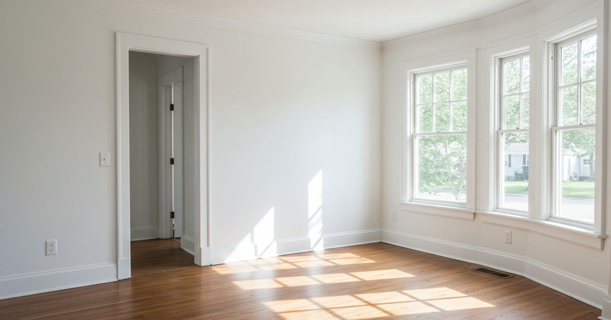 A professional painter cutting in a clean line in a St. Louis home