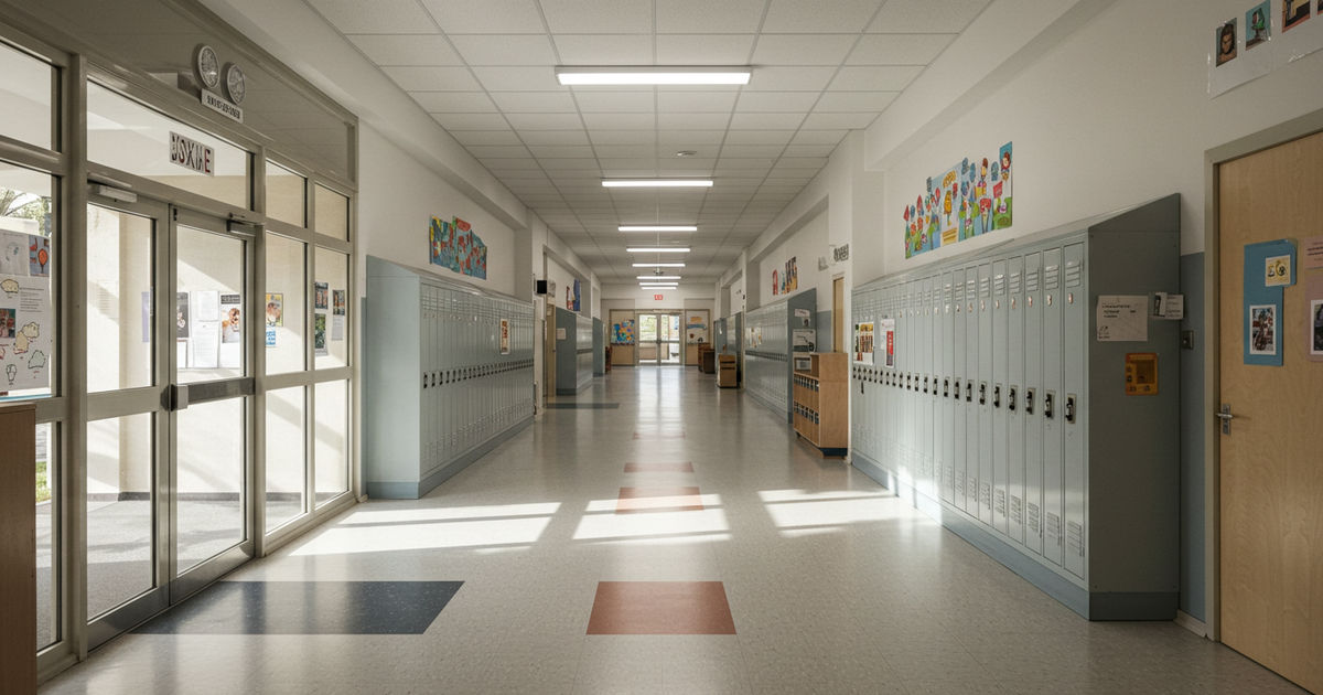 A parent and child touring a St. Louis-area school