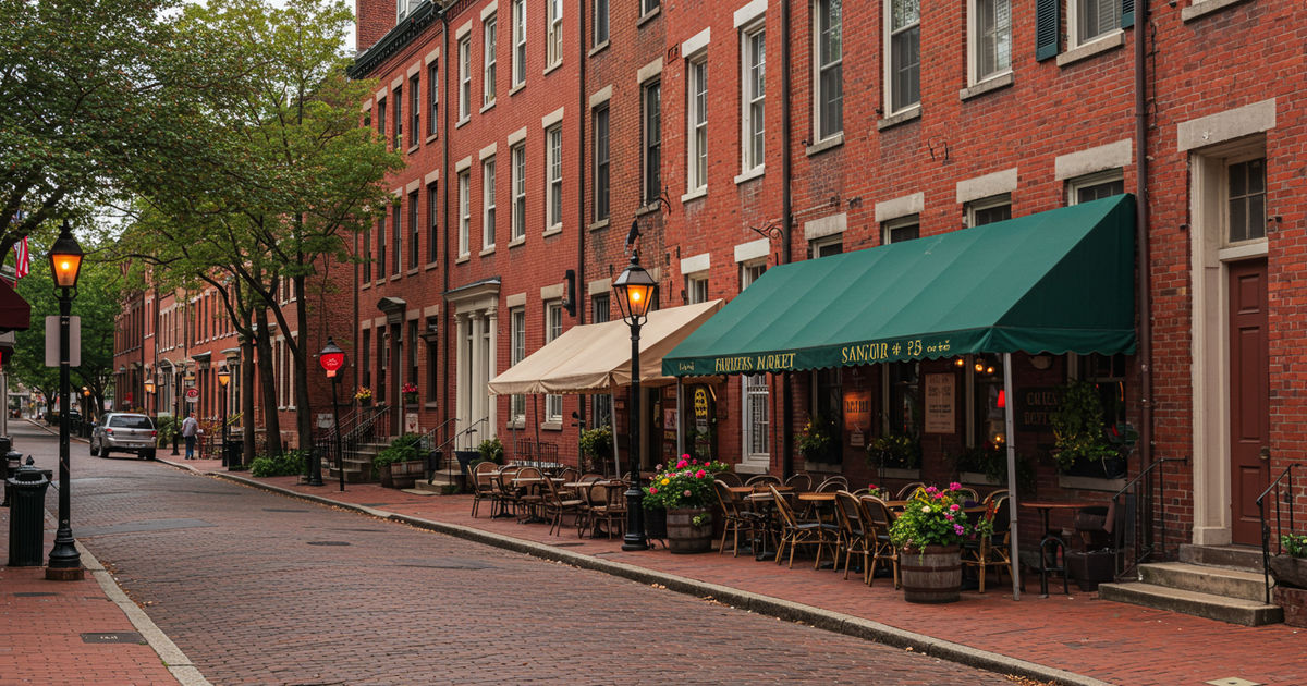 The historic red-brick streets of the Soulard neighborhood in St. Louis