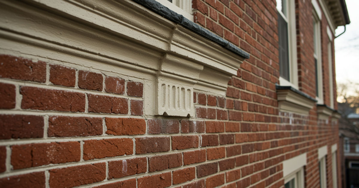A restored St. Louis brick facade with crisp new mortar joints