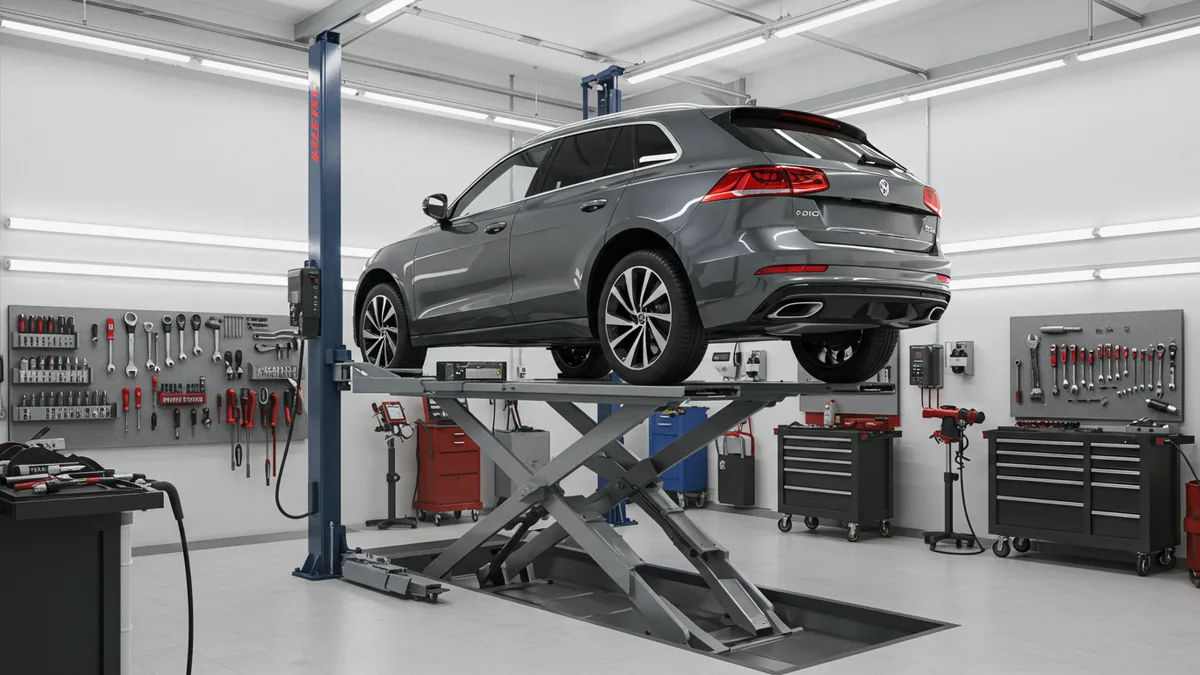 An ASE-certified mechanic working under the hood in a clean St. Louis auto repair shop