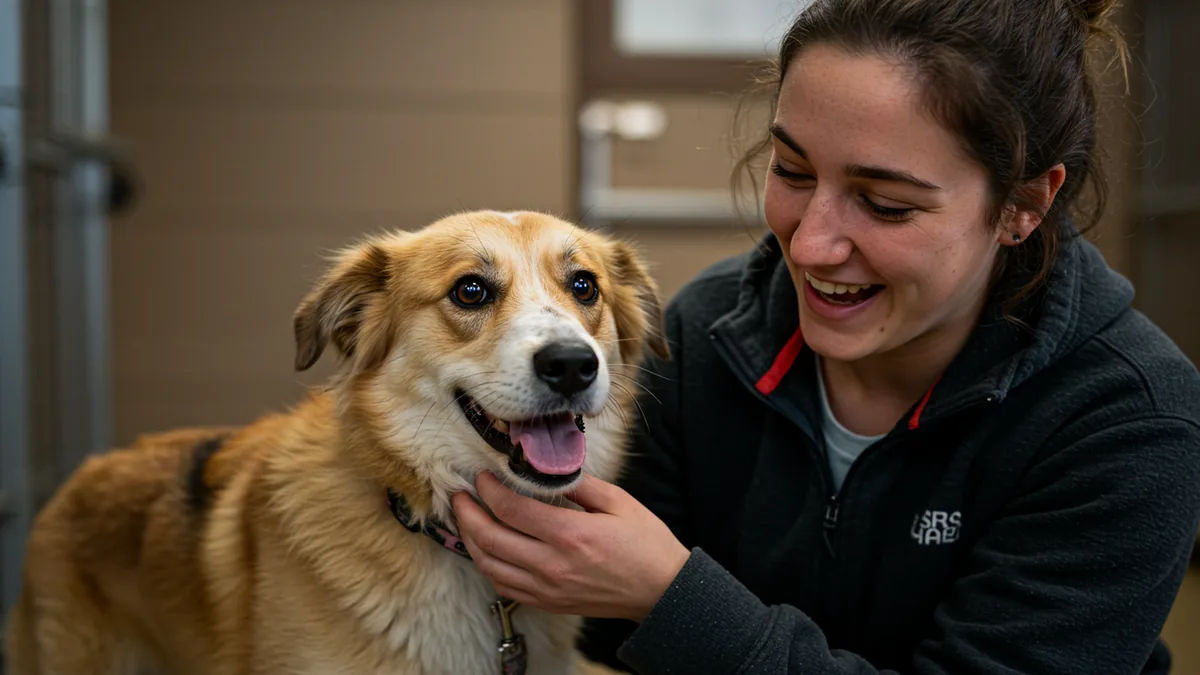 Various cute dogs and cats at a St. Louis pet rescue.