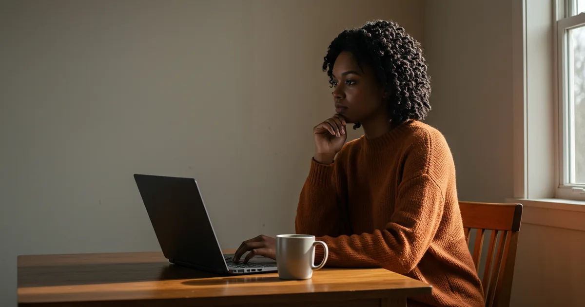 A small business owner working through website options on a laptop with a colleague