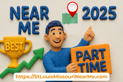 claymation image of a happy man with Part Time Near Me 2025 title