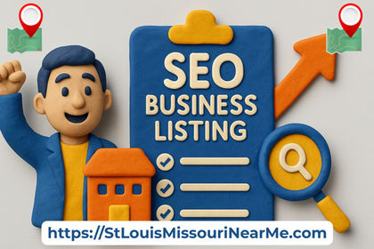 claymation man next to clipboard with title SEO Business Listing