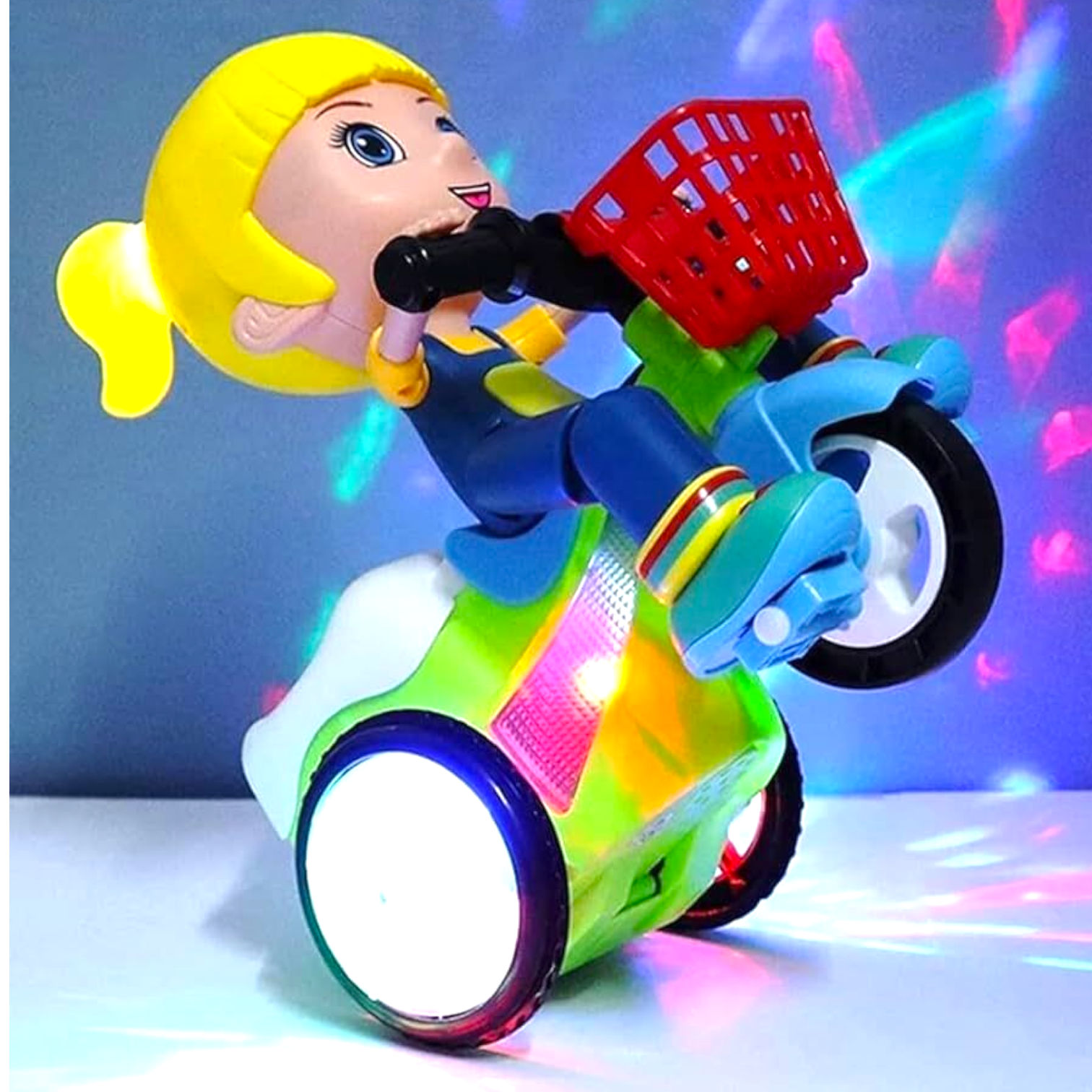  Stunt Bicycle Toy for Boys, Girls, Kids to Play with Basket and Rotating 360 Degree 