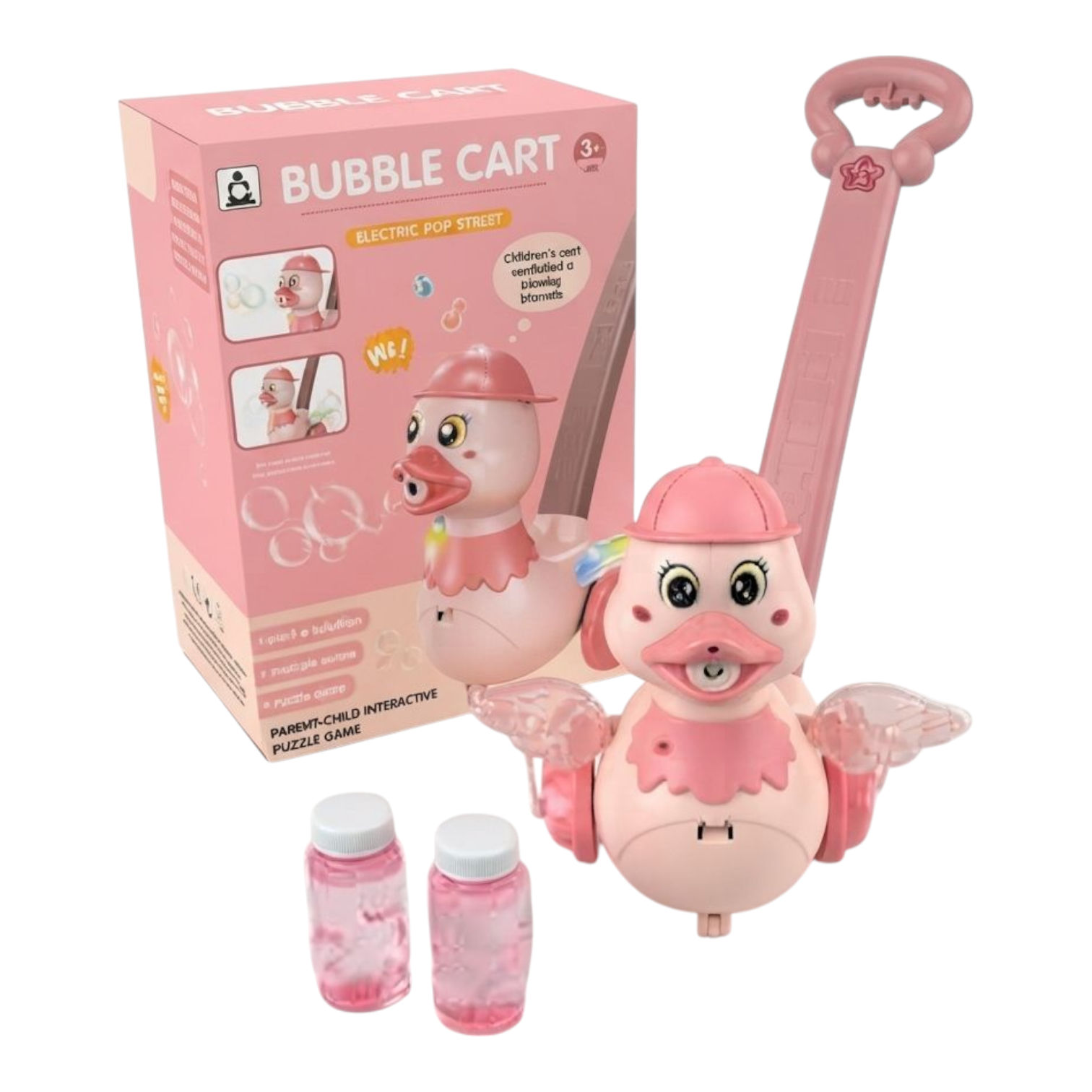 Duck Bubble -  Electric Bubble Maker with Music and Light Hand Push Design
