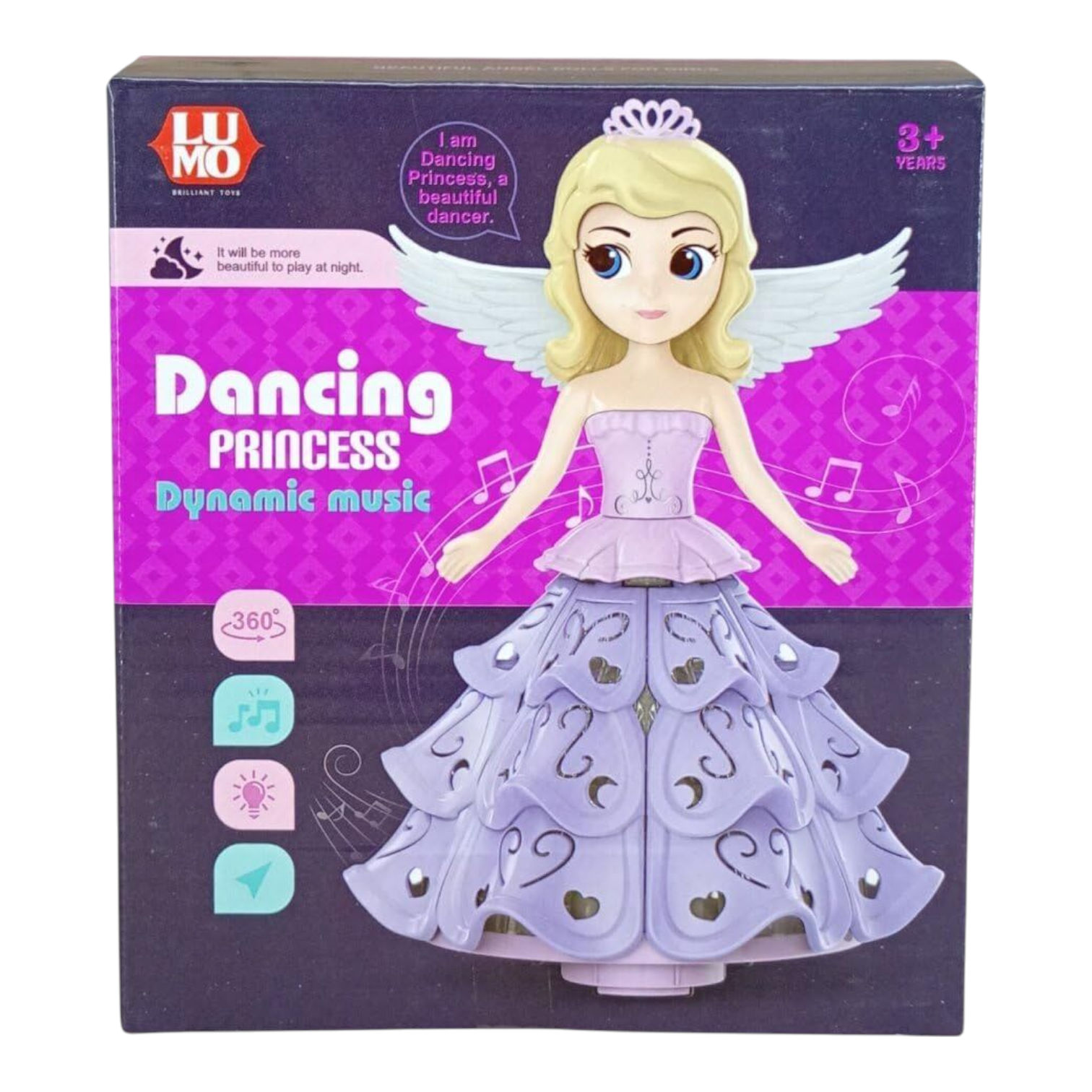 Princess Doll Colorful LED Light and Dynamic Movement Toy 