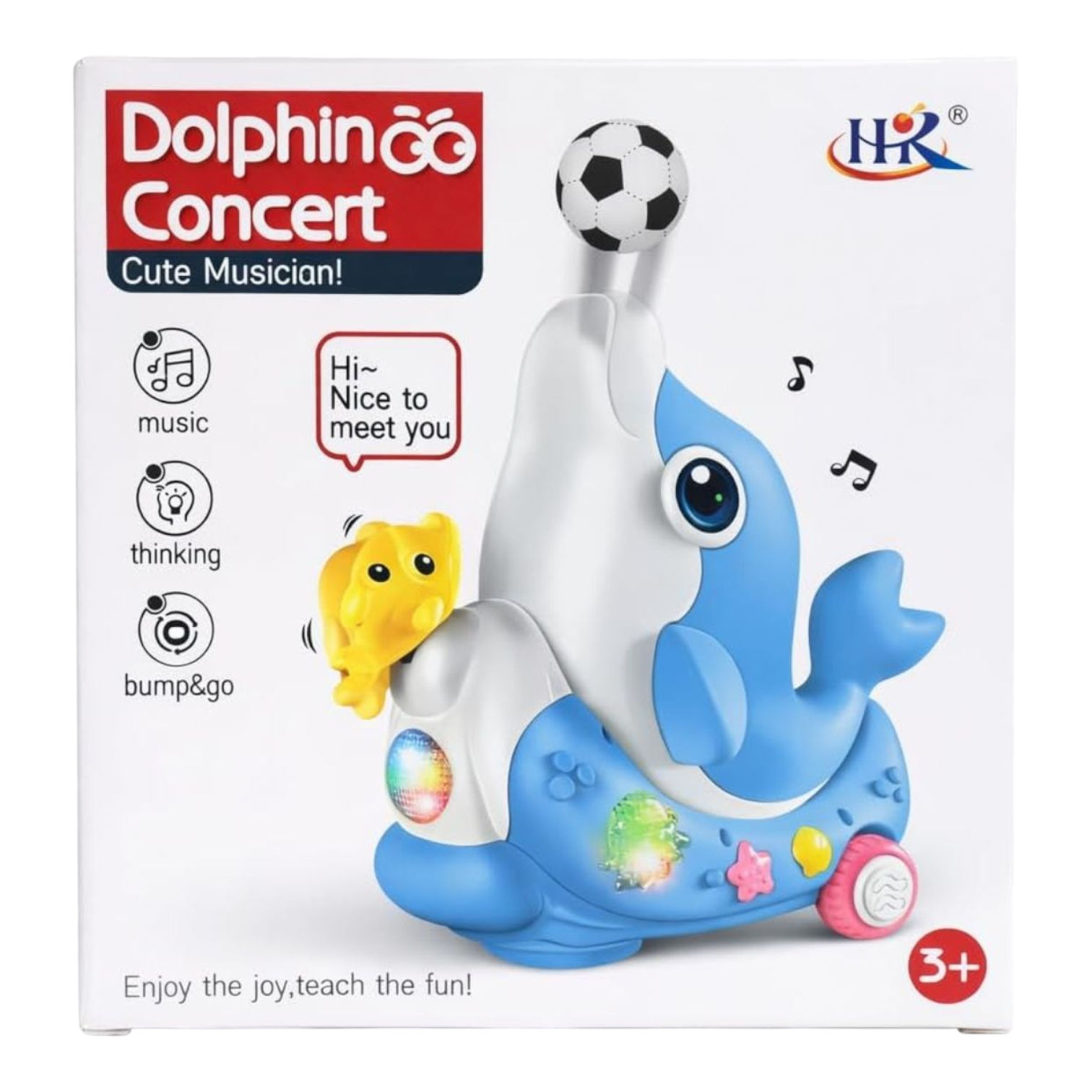 Dolphin Concert - with Air Blowing Floating Ball, LED Lights & Music