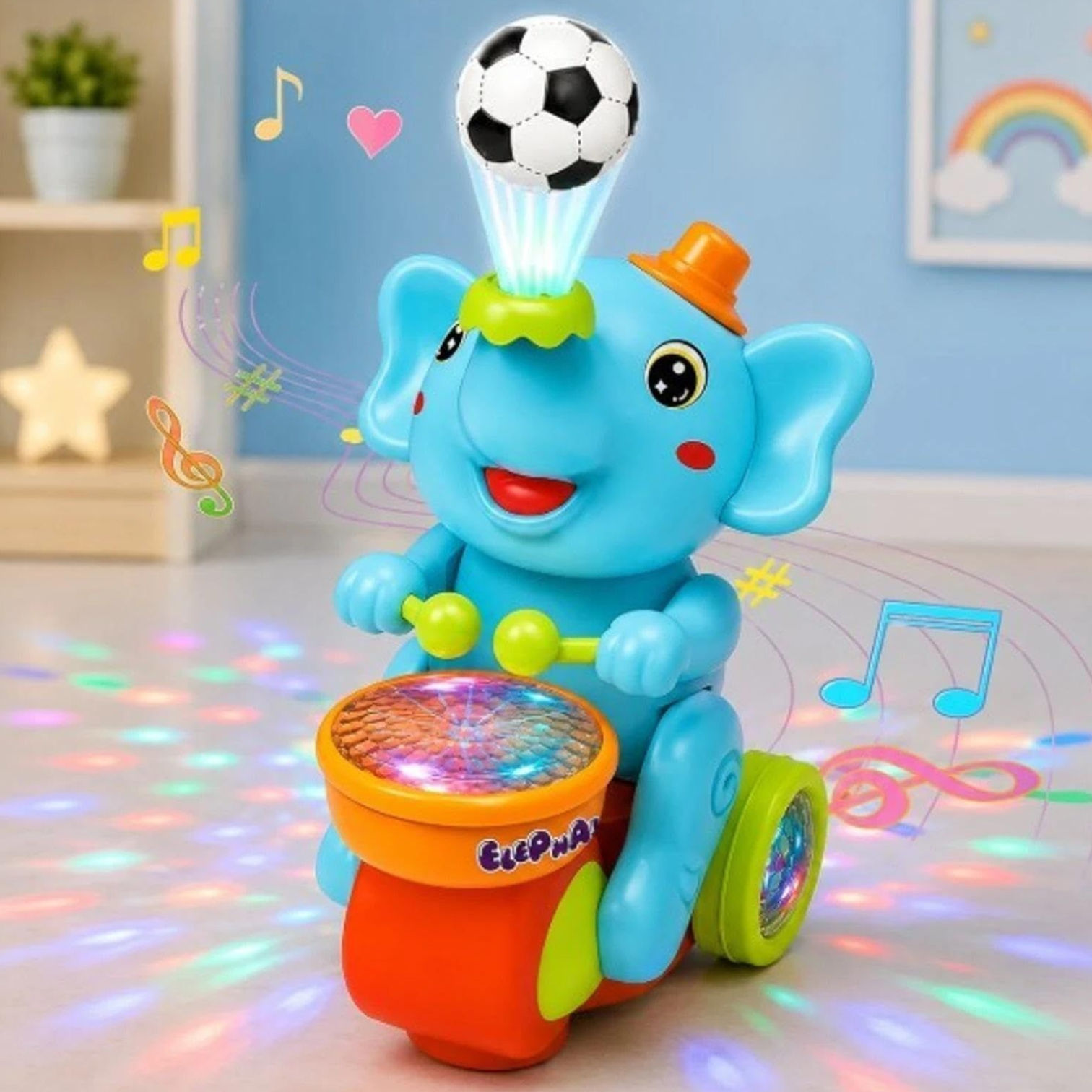 Funny Hen Electric Toy with Egg Laying Action, Music & Flashing Lights 