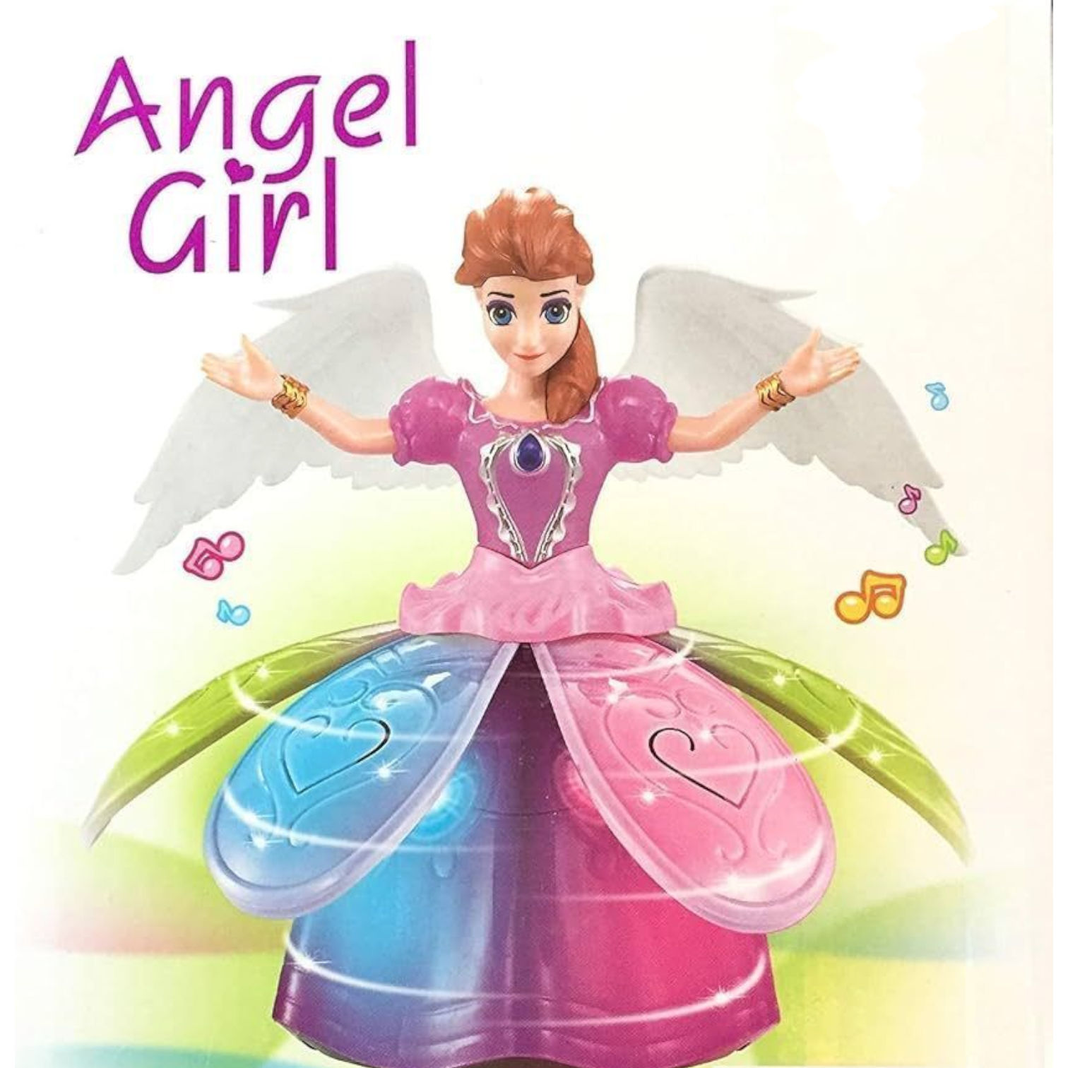 Angel Girl with Light and Music, Dancing Rotating Musical 