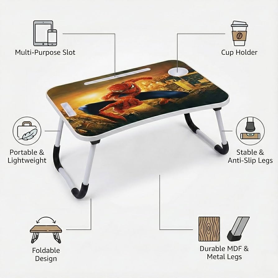Study Table with Cartoon Print