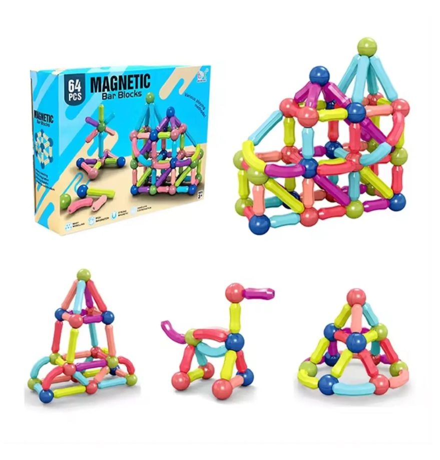 64 Magnetic Bar blocks 
