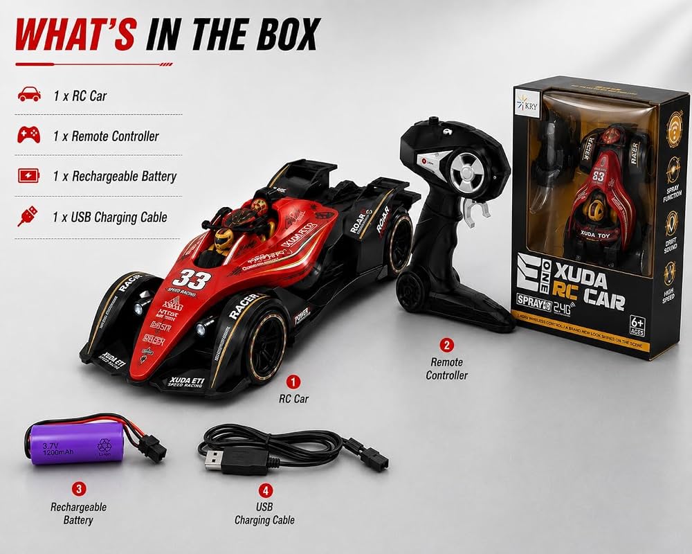  XUDA 2.4GHz RC Formula Racing Car with Spray Mist and Drift Sound