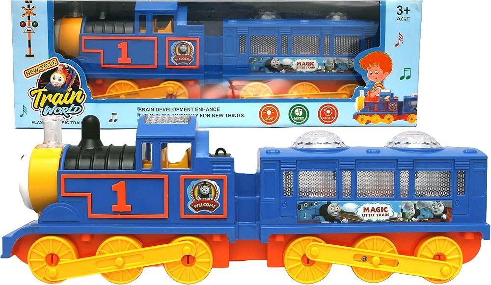 Musical Train Toy for Kids with Lights, Sound & Moving Wheels