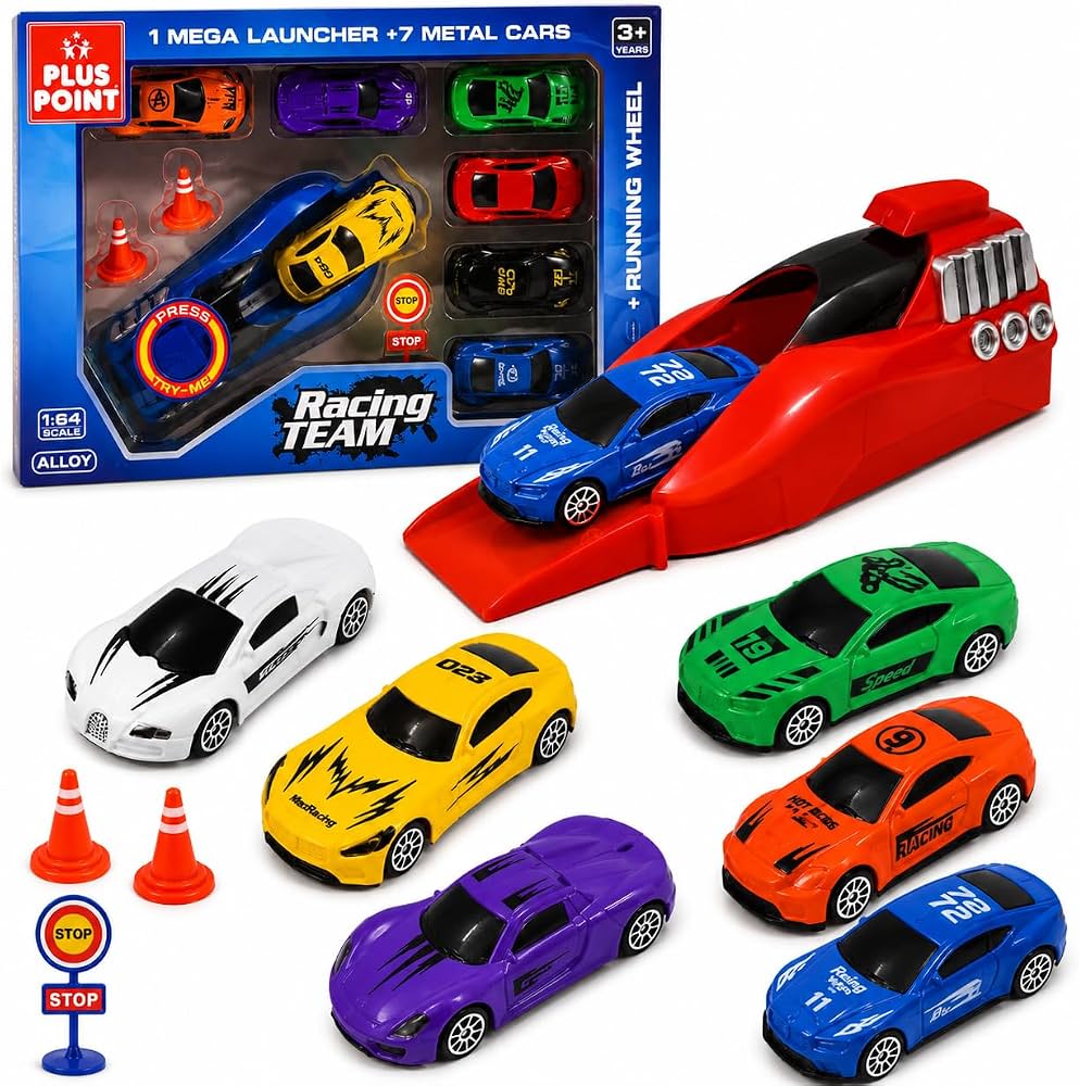 Die Cast Car Play Set with Launcher