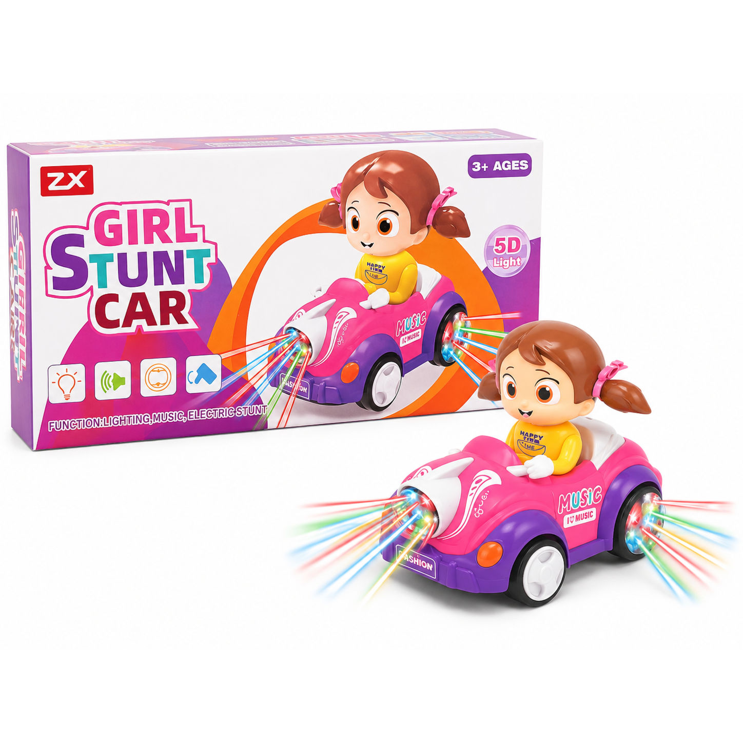 Girl Stunt Car Battery Toy