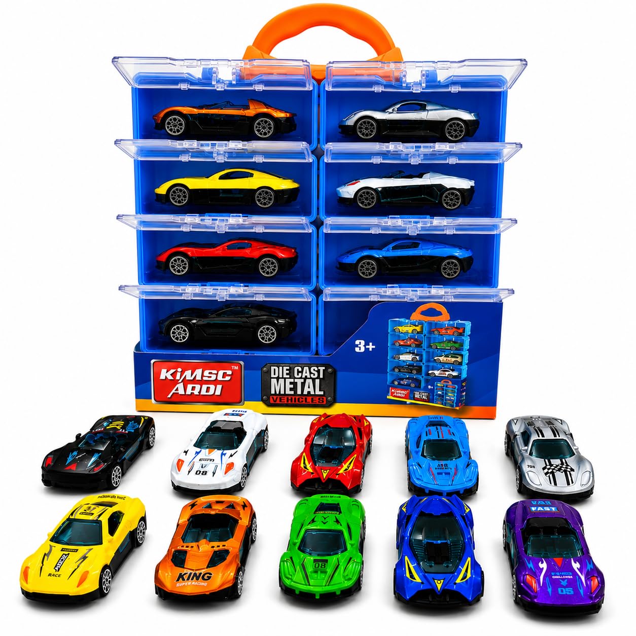 10pc Suitcase Hot Wheels set