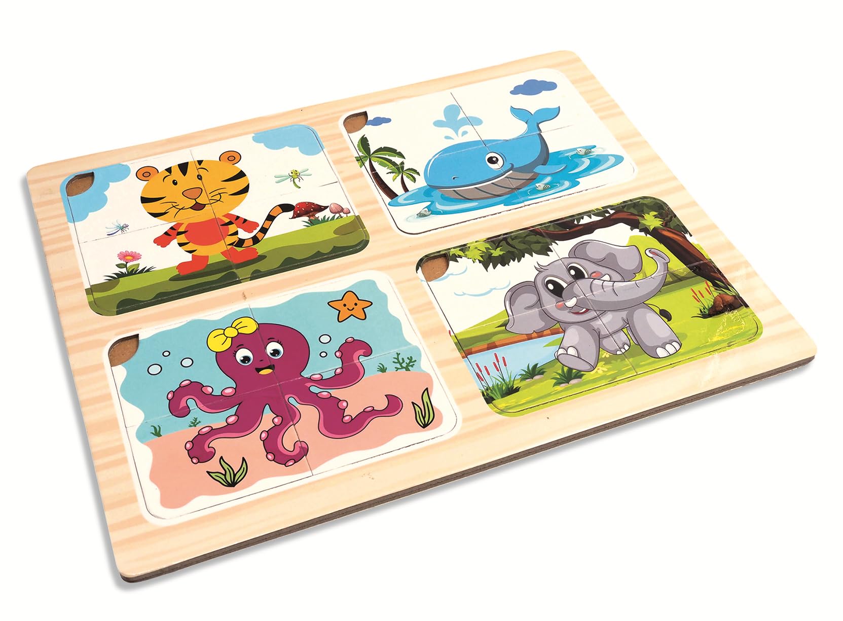 4pc Puzzle wood