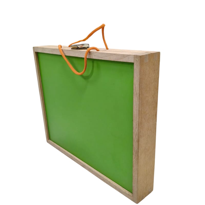 Green suitcase slate