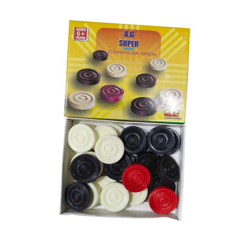 Carrom men yellow couns