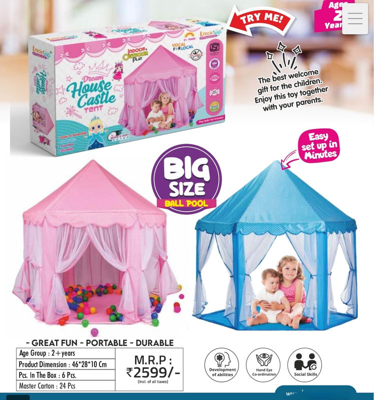 Castle tent house