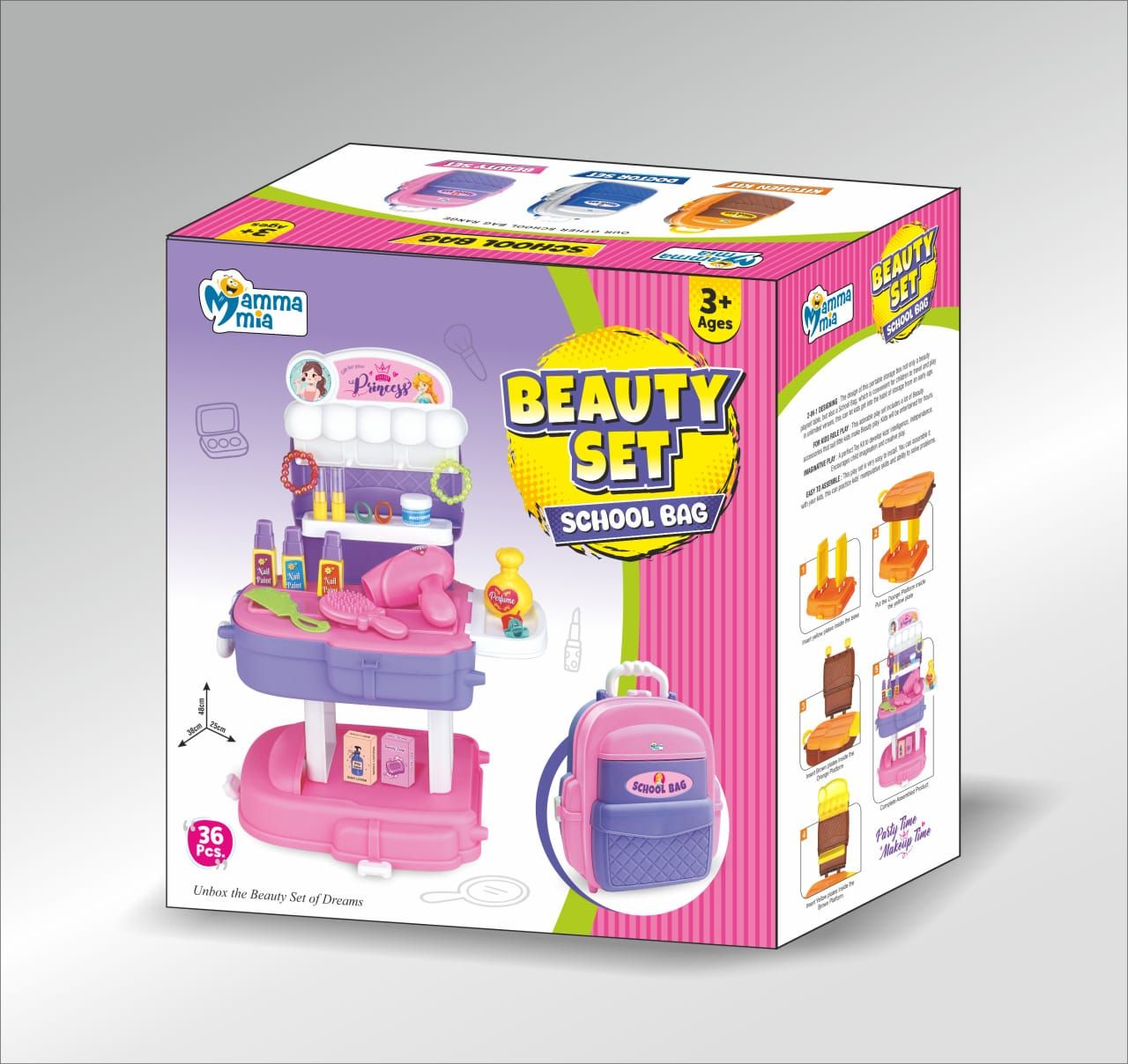 Beauty set school bag