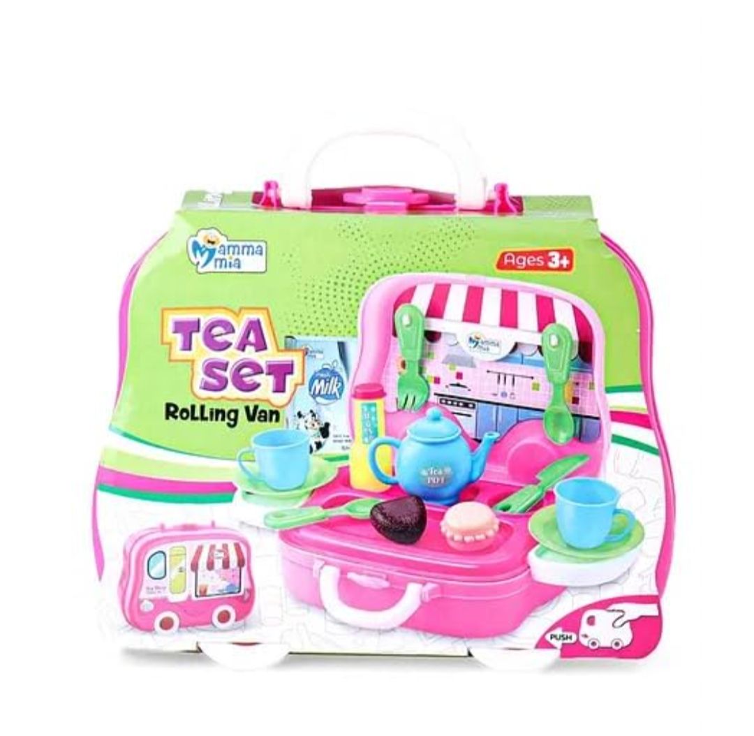 Tea set rolling wheels 