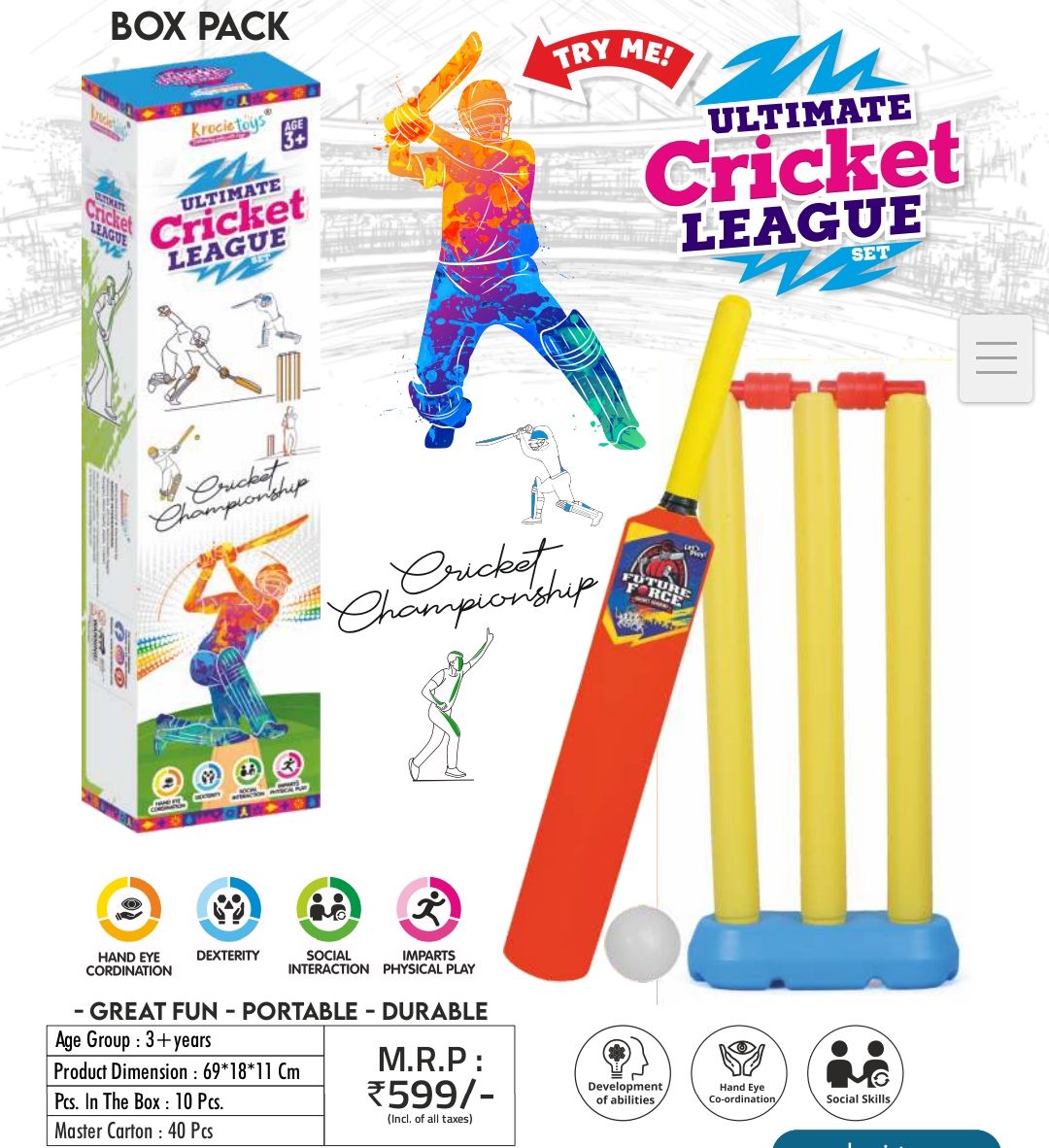 Cricket league set