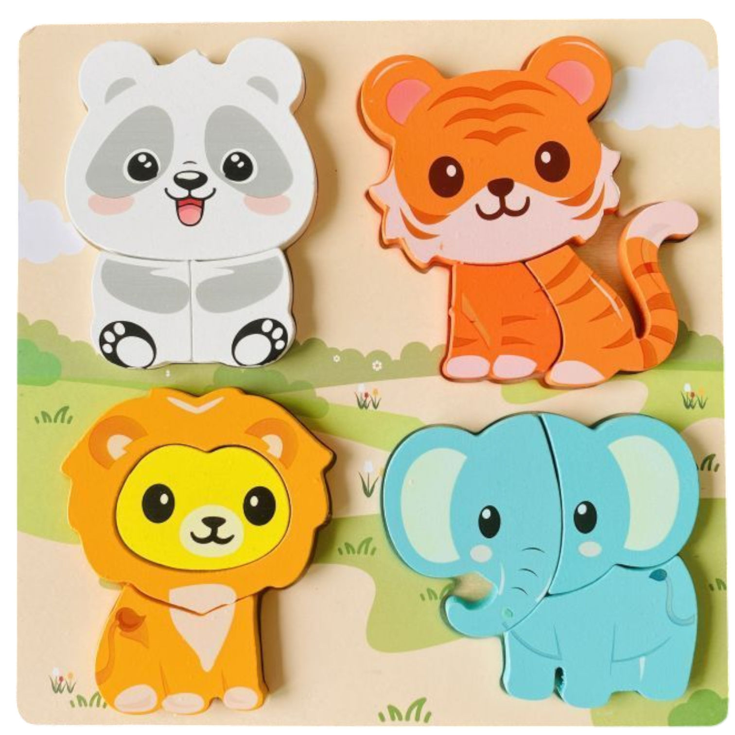 4Set Wooden Puzzle