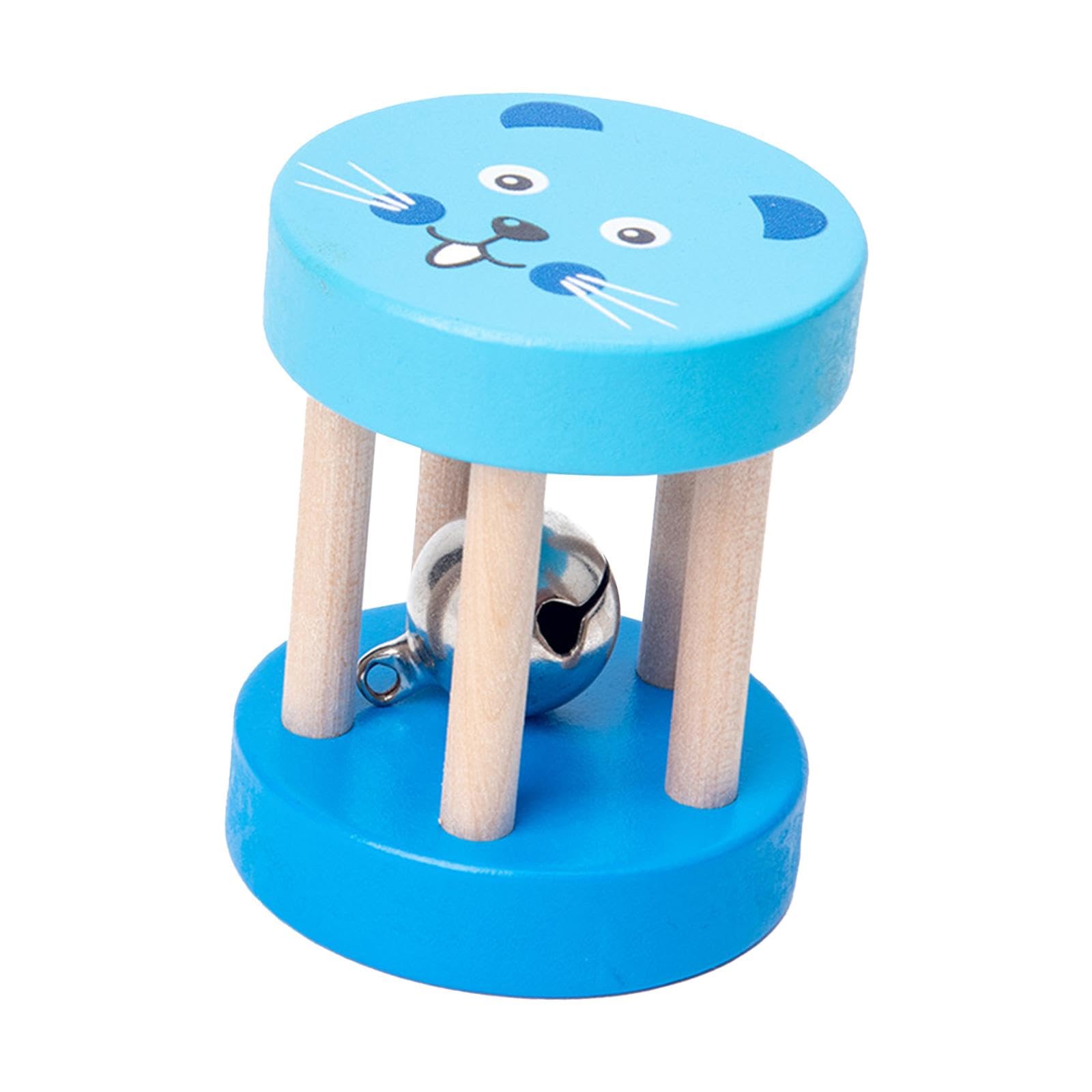 Roller wooden rattle