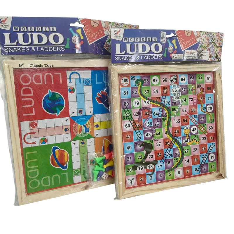 Ludo + Snake ladder 2in1 Wooden