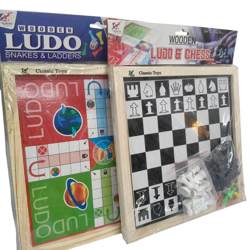 Ludo + Chess Wooden Gam