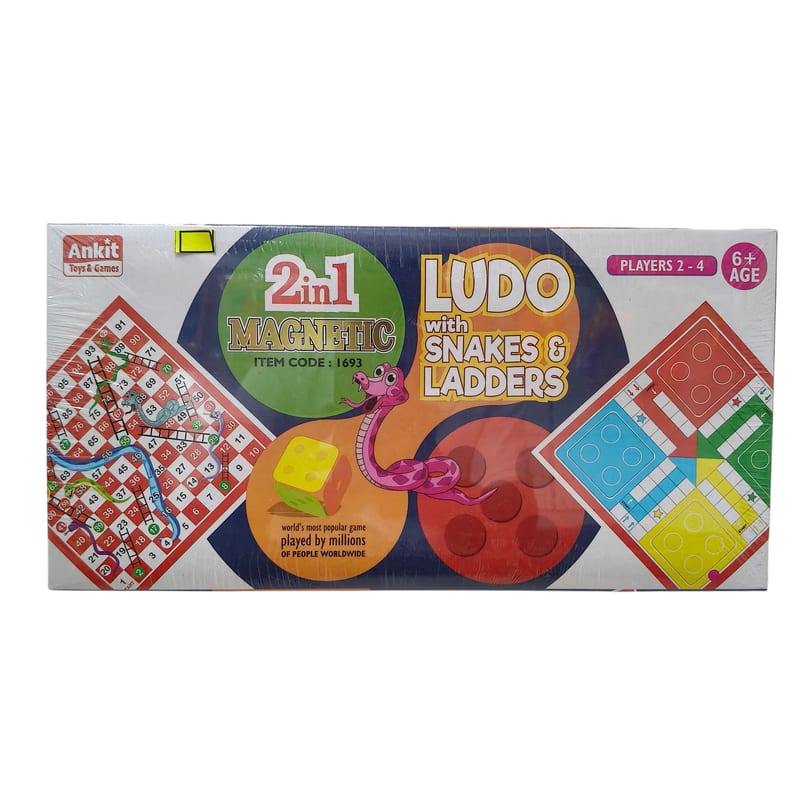Magnetic 2in1 Ludo Snake ladders Ankit
