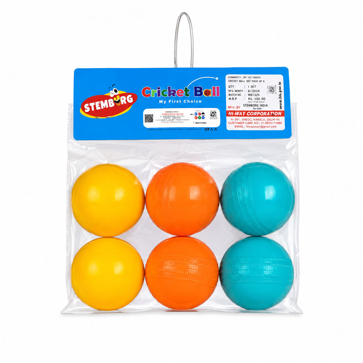Cricket Ball 6pc Plastic