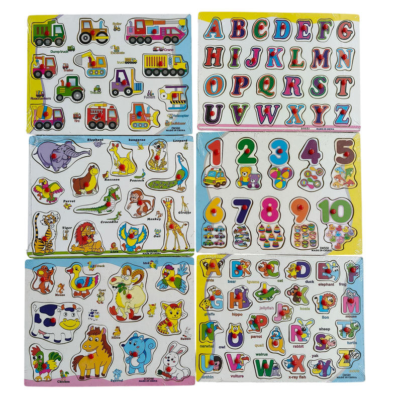 Wooden pluck puzzle 