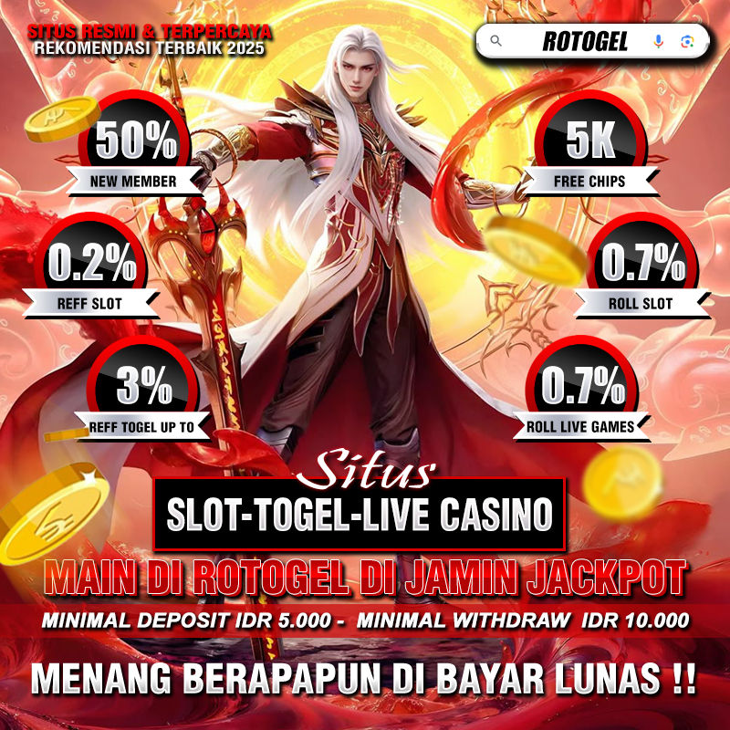 ROTOGEL | Link Situs Toto Slot Mudah Jp Serta Bonus New Member 50%! Hari Ini image 1