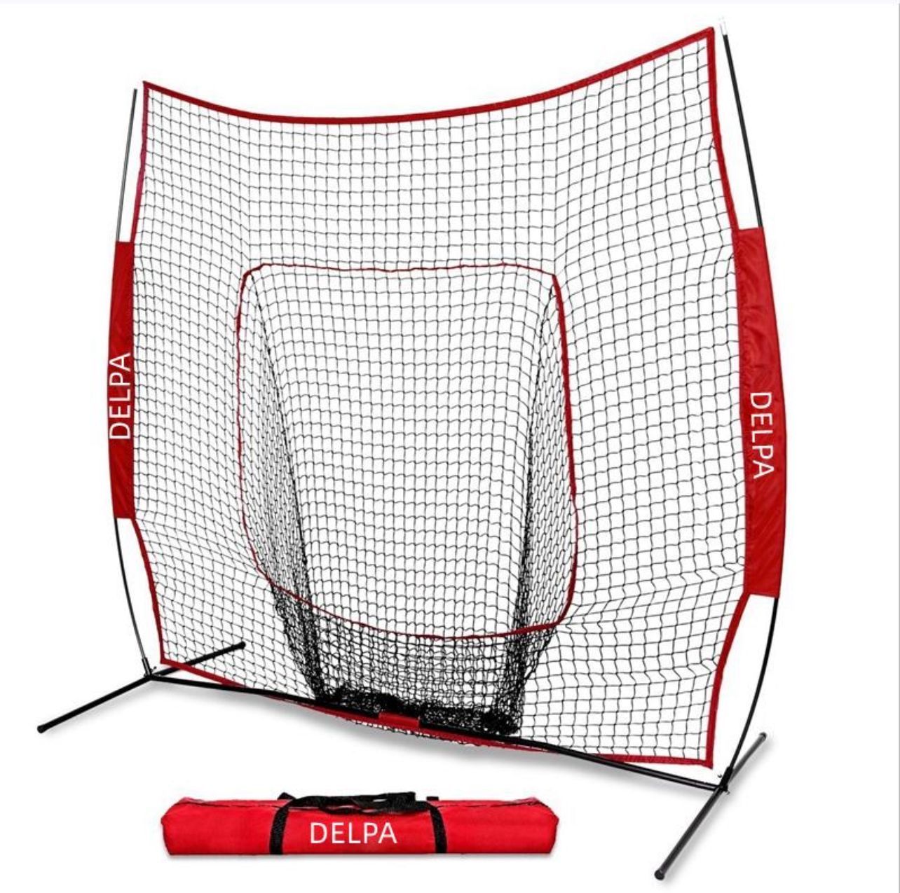 Malla de bateo Delpa 7x7 - Rojo con negro