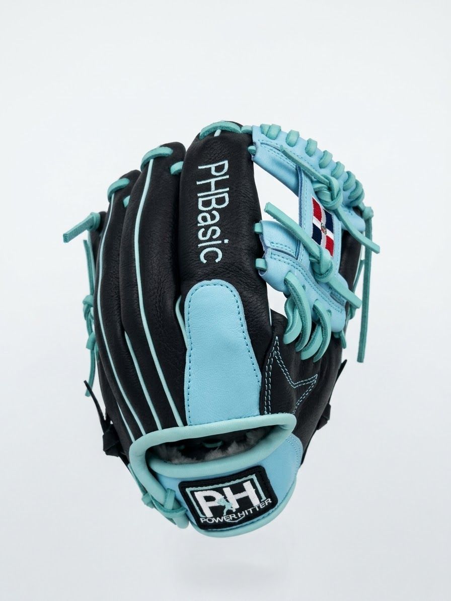 Guantes Powerhitter "12" infield PHBasic - Negro con Verde Aqua