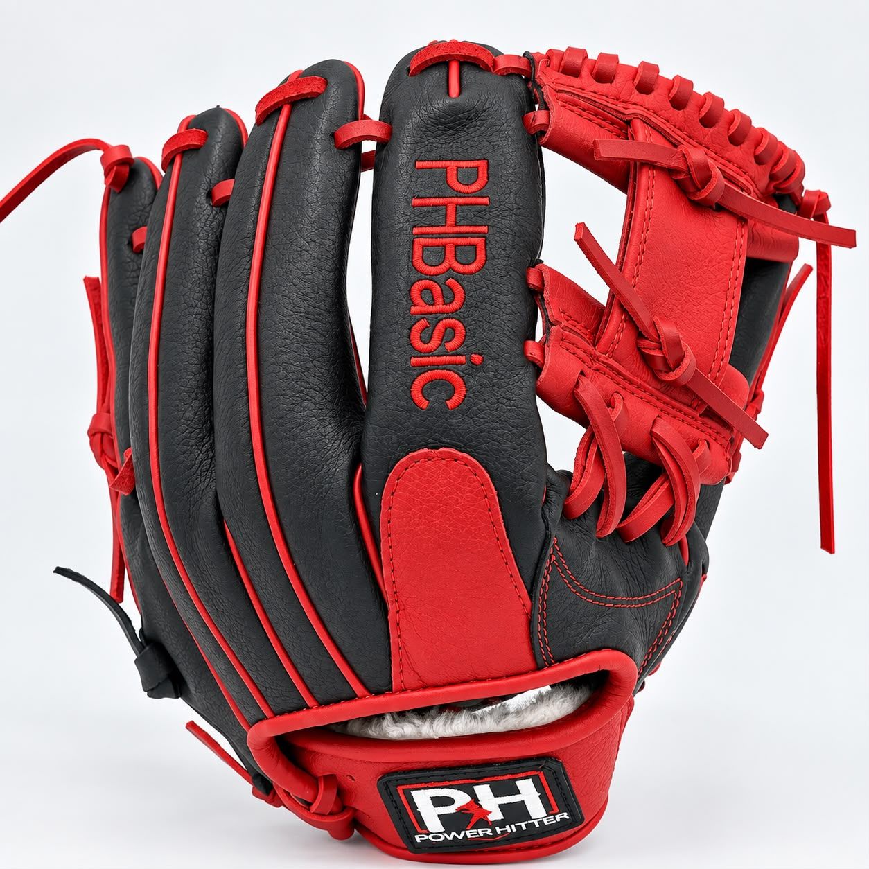 Guantes Powerhitter "11.5" infield PHBasic - Negro con Rojo