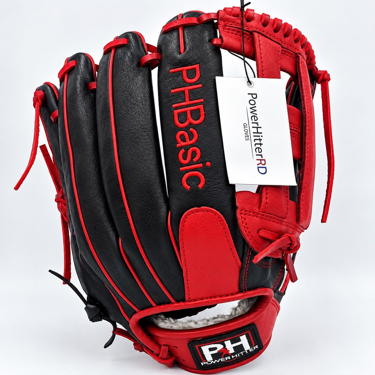 Guantes Powerhitter "12.75" Outfield PHBasic Negro con Rojo