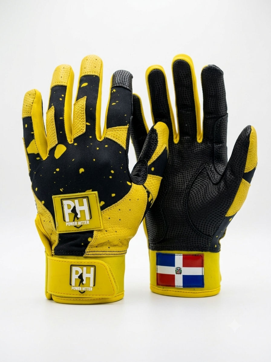 Guantillas XL Powerhitter Amarillo con Negro