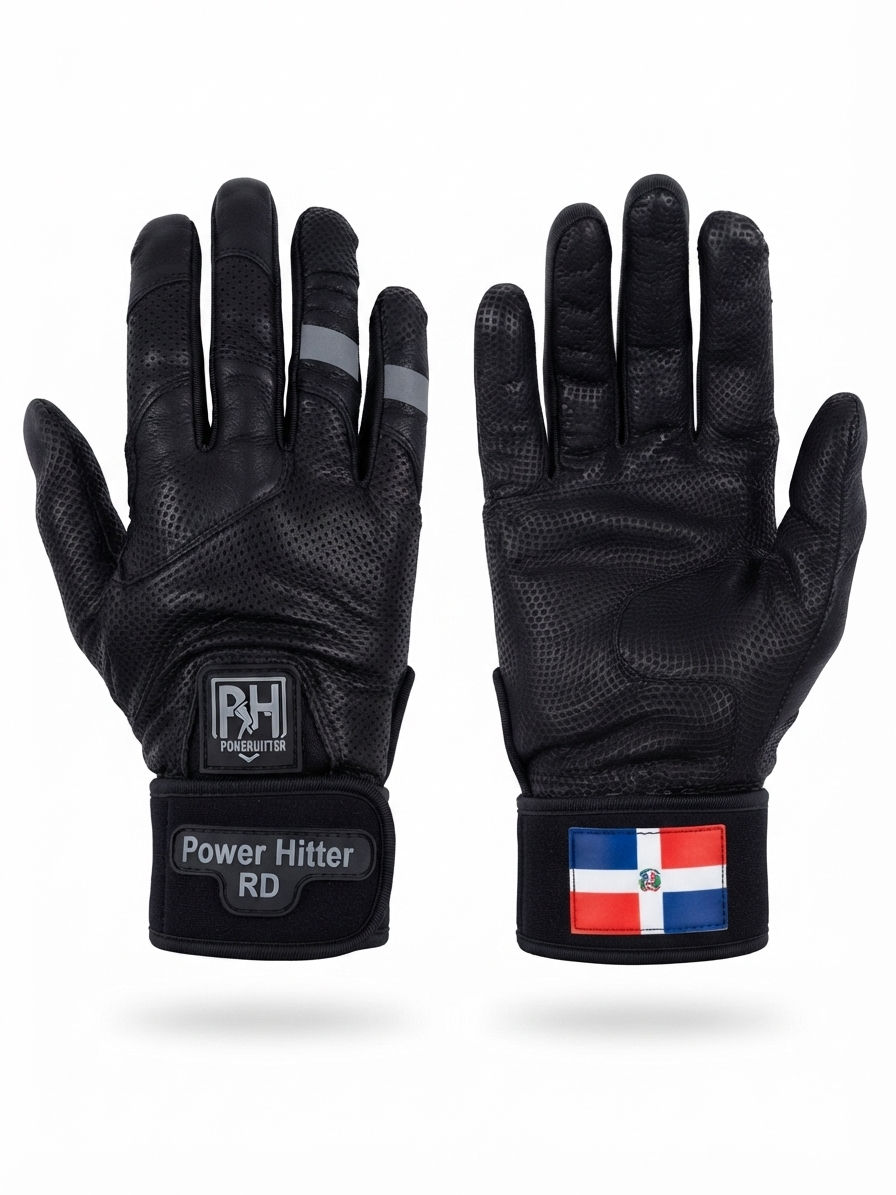 Guantillas XXL powerhitter doble Strap negra