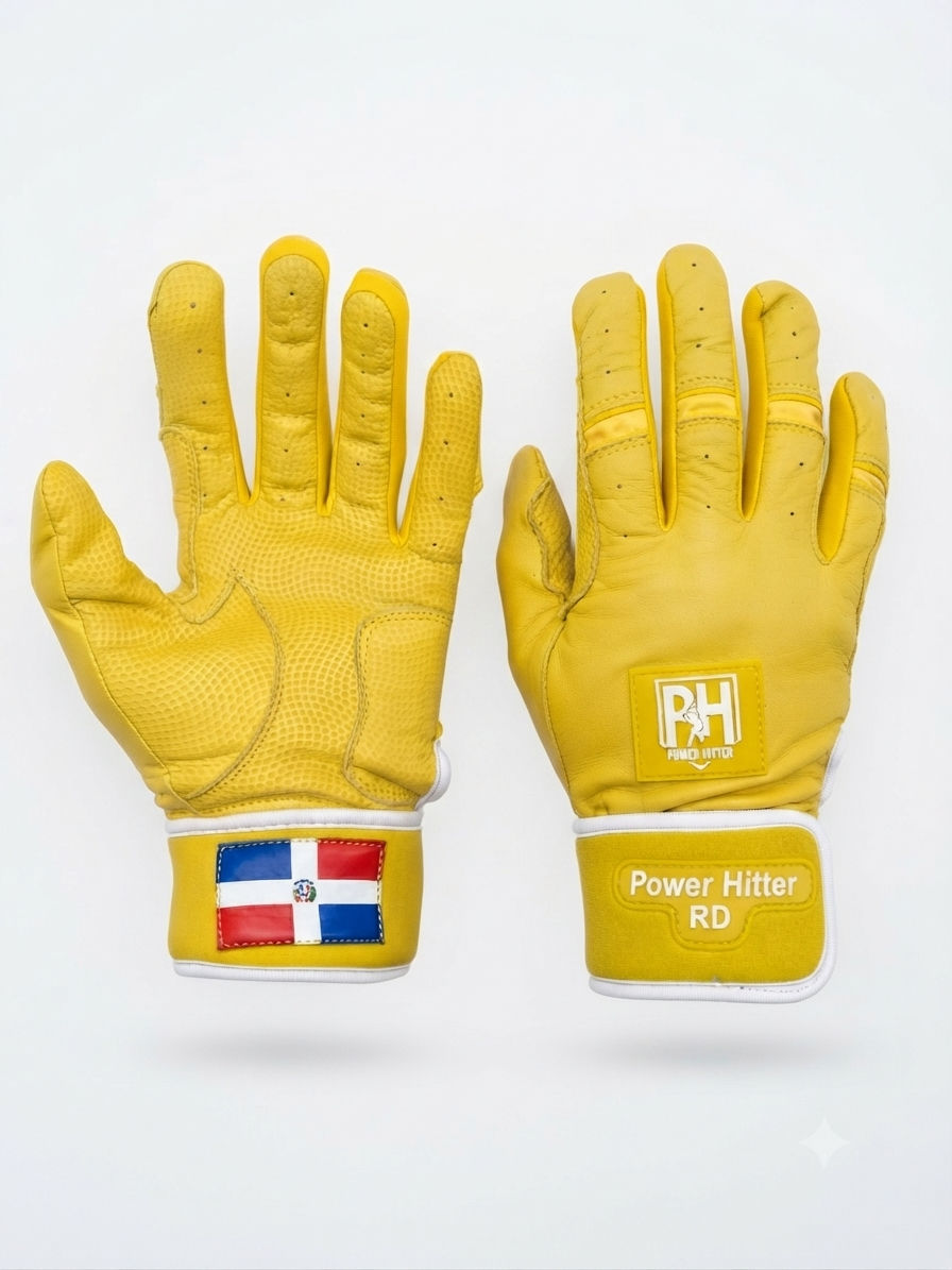 Guantillas S powerhitter Doble Strap Amarilla