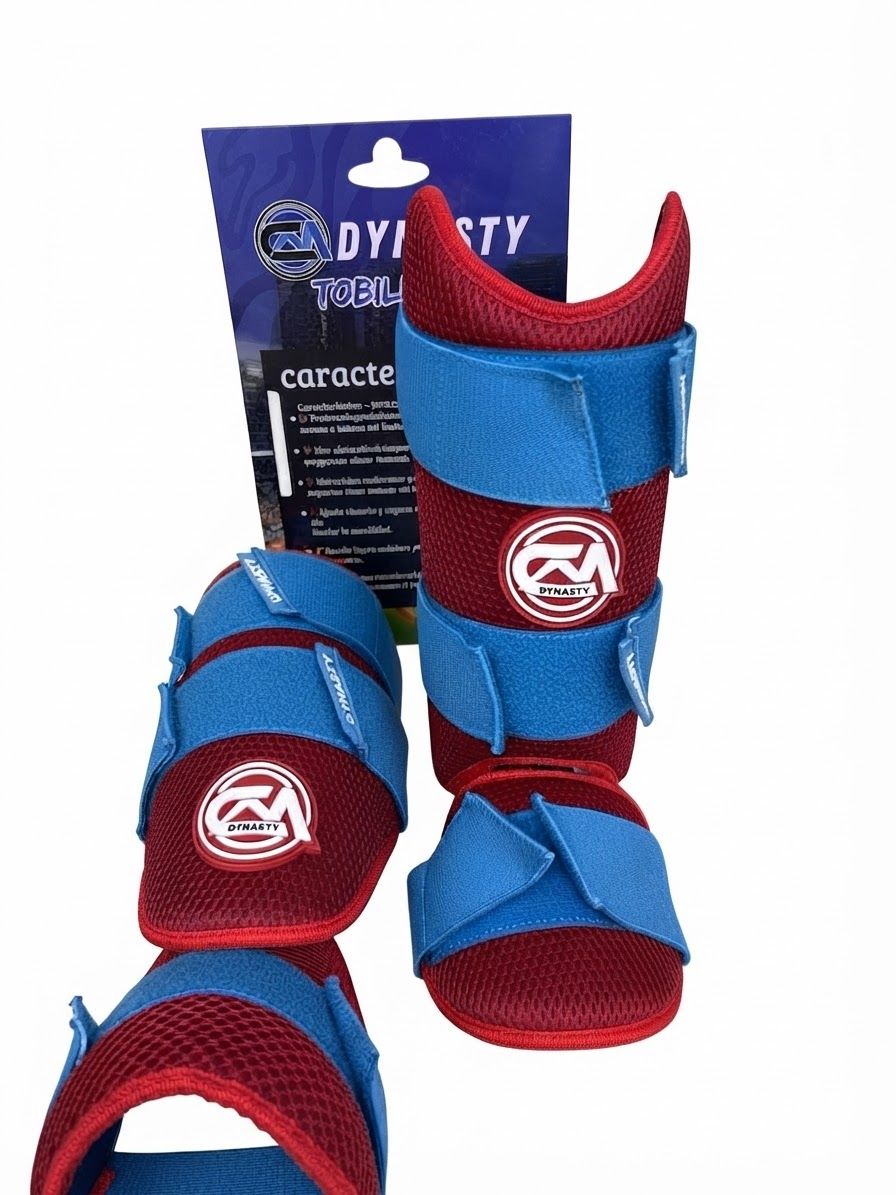 Set de Protectores Dynasty "Standard" Junior - Rojo con azul