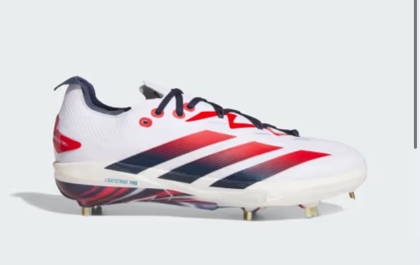 Spikes Adidas {10 - 44} Adizero Impact TPU 2.0 USA - Blanco con Rojo - Metal