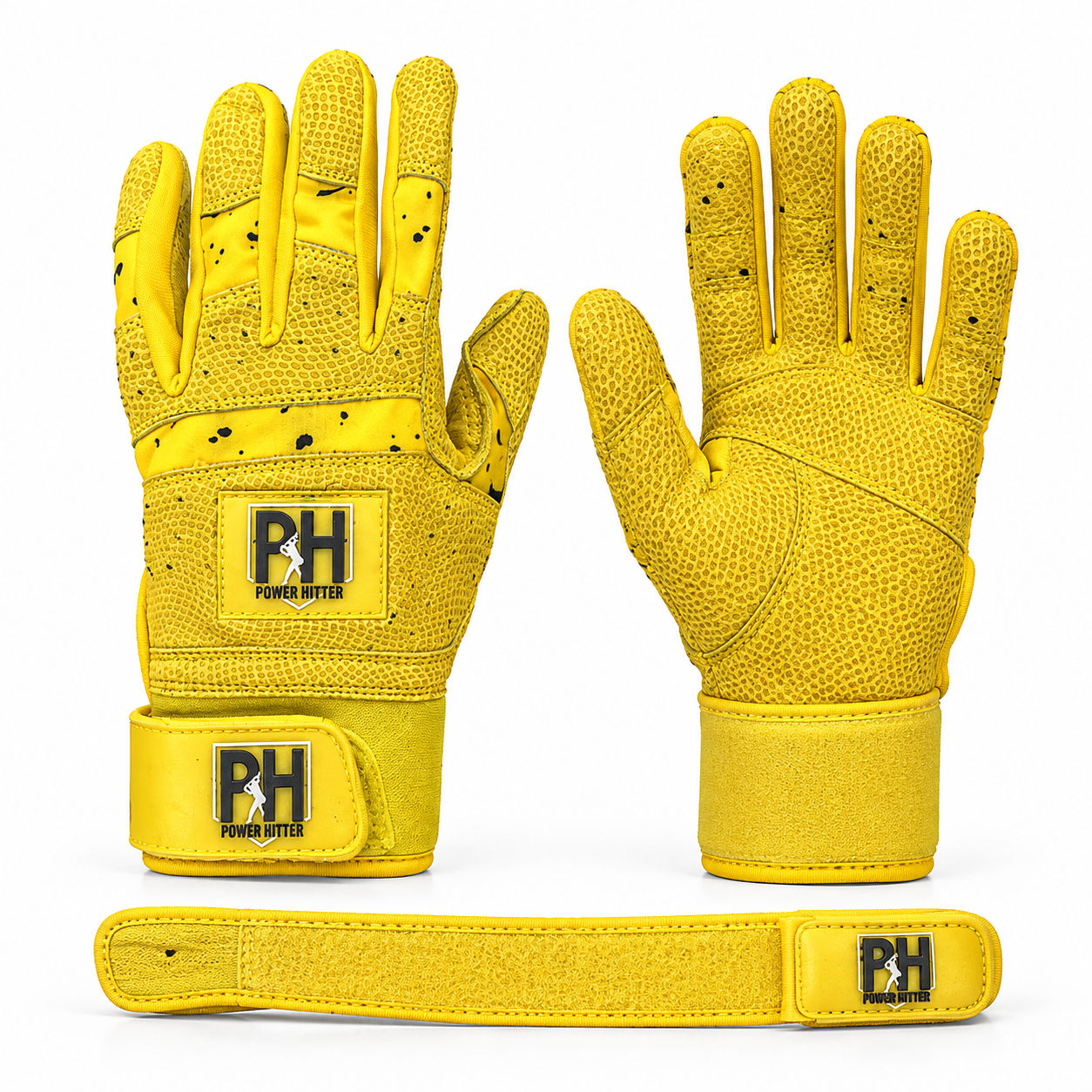 Guantillas XS powerhitter Amarillo con puntos negros