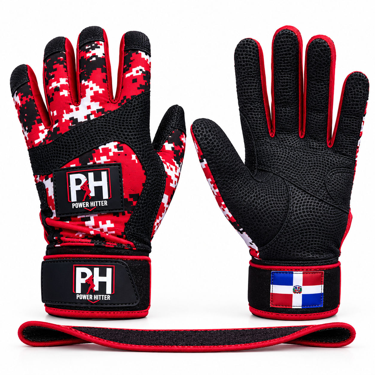 Guantillas XL Powerhitter Rojo/ Negro p