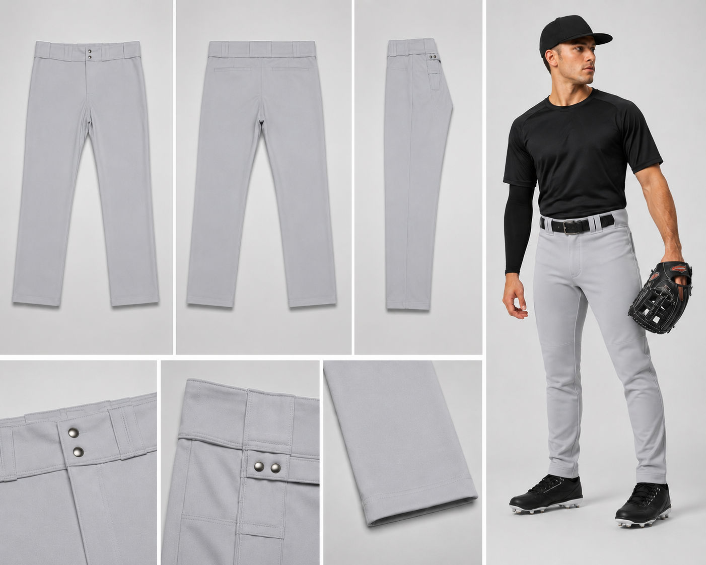 Pantalones XS Normal - Largo - Gris
