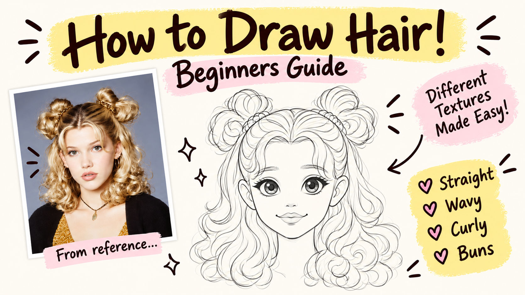 How to Draw Hair - Beginner's Guide